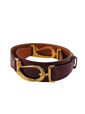 Hermes Vintage Leather Belt Red